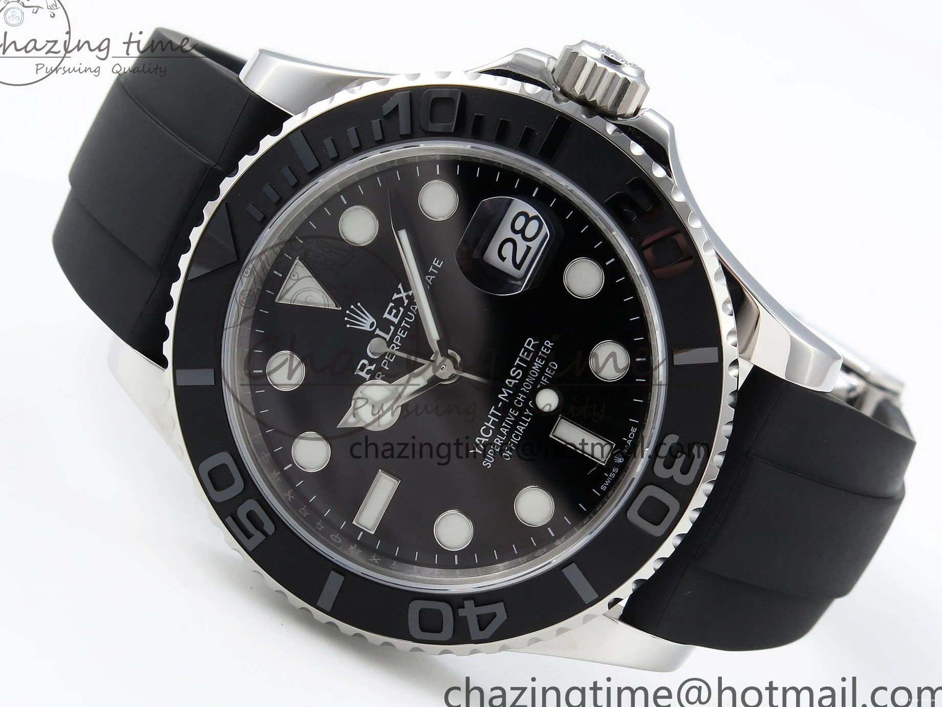 0801 Cozy Yacht-Master 42mm 226659 TEDF 1:1 Best Edition 3D Black Ceramic Bezel on Oysterflex Strap VS3235 (Gain Weight) 1675